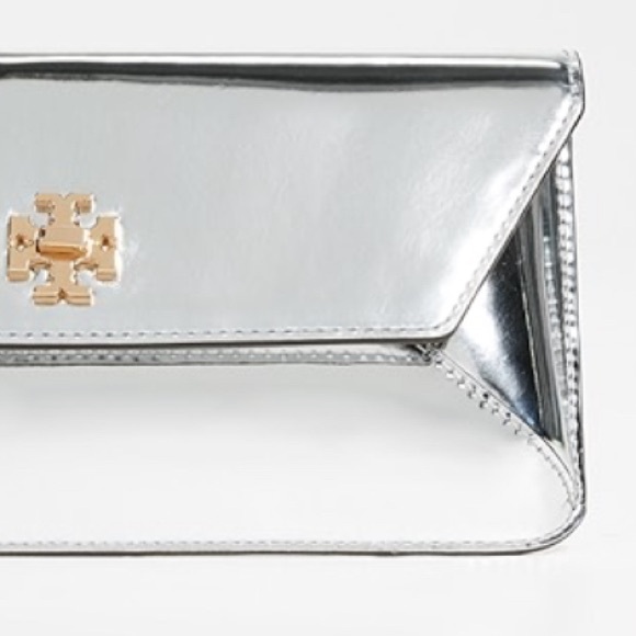 NWT RARE Authentic Luxury Party Tory Burch Kira Metallic Envelope Clutch/Bag - Picture 5 of 17